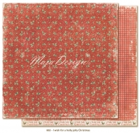 Billede: 1 ark dobbeltsidet kanton, I wish for a holly jolly Christmas, maja design