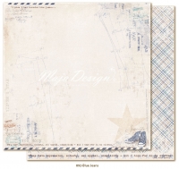 Billede: 1 ark dobbeltsidet karton, Denim & Friends - Blue Jeans, maja design
