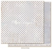 Billede: 1 ark dobbeltsidet karton, Denim & Friends - Stars & Stripes, maja design