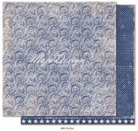 Billede: 1 ark dobbeltsidet karton, Denim & Friends - Paisley, maja design