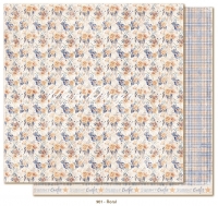 Billede: 1 ark dobbeltsidet karton, Denim & Friends - Floral, maja design
