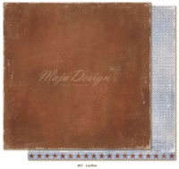 Billede: 1 ark dobbeltsidet karton, Denim & Friends - Leather, maja design