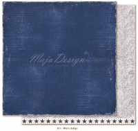 Billede: 1 ark dobbeltsidet karton, Denim & Friends - Worn Indigo, maja design