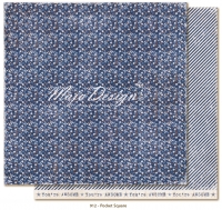 Billede: 1 ark dobbeltsidet karton, Denim & Friends - Pocket square, maja design