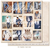 Billede: 1 ark dobbeltsidet karton, Denim & Friends - Snapshots - Guys in Jeans, maja design
