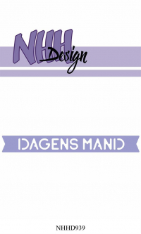 Billede: skæreskabelon banner med DAGENS MAND, NHH Design Dies, NHHD939, 8,8x1cm, førpris kr. 30,- nupris