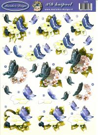 Billede: sommerfugl i blomster, mariekes design