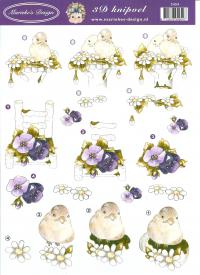 Billede: fugle og blomster, mariekes design