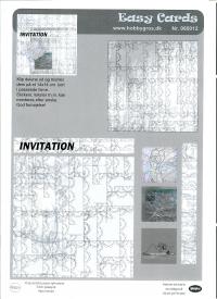 Billede: invitation, easy cards, førpris kr. 6,- nupris