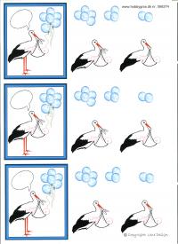 Billede: stork med dreng, lene design, tilbud