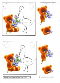Billede: bamsepige med stork i dotsmønster, lene design, tilbud