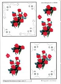 Billede: røde roser med dotsmønster, lene design, tilbud