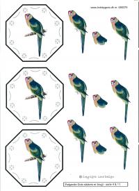 Billede: papegøje med dotsmønster, lene design, tilbud