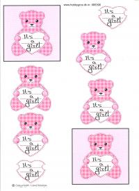 Billede: rød bamse, lene design, tilbud