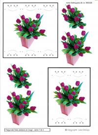 Billede: røde tulipaner med dotsmønster, lene design, tilbud