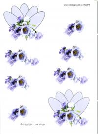 Billede: lilla blomster med baggrund, lene design, tilbud