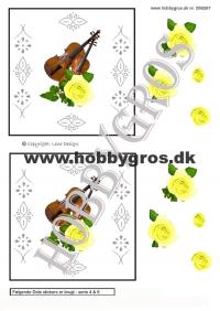 Billede: violiner med dotsmønster, lene design, tilbud