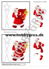 Billede: julemanden med dotsmønster, lene design, tilbud