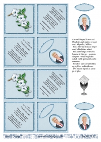 Billede: bord- og sangkort til konfirmand dreng, barto design, førpris kr. 6,- nupris