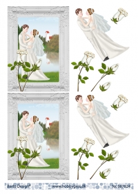 Billede: brudepar i ramme, barto design