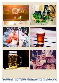 Billede: 6 billeder med vådt til ganen, øl og vin, barto design
