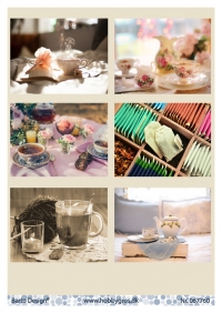Billede: 6 billeder med en god kop te, barto design