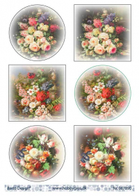 Billede: 6 billeder med blomsterbuketter, barto design