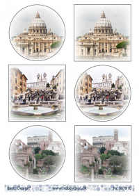 Billede: 6 billeder af seværdigheder i Rom, barto design