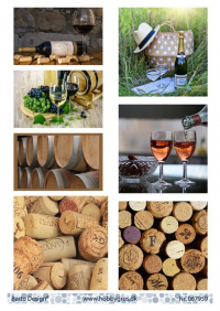 Billede: 6 billeder med vin eller tilbehør til vin, barto design