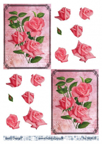 Billede: 3 udsprungne roser, barto design