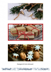 Billede: 3 baggrundsbilleder til mini slimline julekort, barto design
