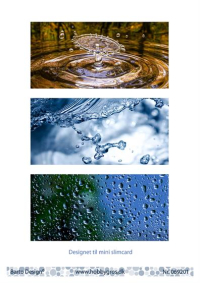 Billede: 3 billeder til minislimcard med regndråber, barto design