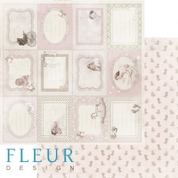 Billede: Fleur Design Scrapbooking Ark 30,5x30,5cm 1 ark dobbeltsidet FD1004010, førpris kr. 8,- nupris