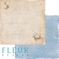 Billede: FLEUR DESIGN SCRAPBOOKING ARK 30X30CM 1 ARK FD1004805 Winter design, førpris kr. 8,- nupris