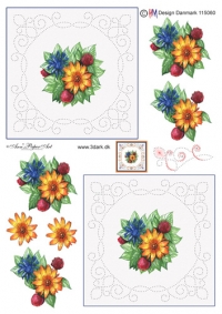 Billede: blomsterbuket, sy-ark hmdesign, tilbud