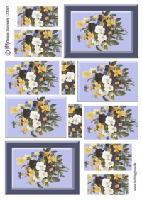 Billede: blomster i ramme, hmpyramide, tilbud