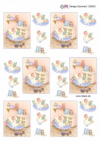 Billede: 6 små babydrengekort, hmdesign, tilbud