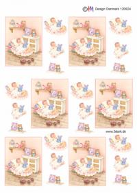 Billede: 6 små babypigekort, hmdesign, tilbud