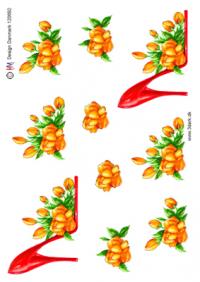 Billede: damesko med blomster, hmdesign, tilbud