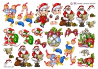 Billede: 8 små julebilleder, hm-design, førpris kr. 6,-
