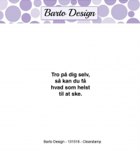 Billede: BARTO DESIGN STEMPEL Tro på dig selv, så kan du få hvad som helst til at ske, 3x1,9cm