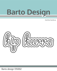Billede: skæreskabelon hip hurra med skygge, Barto Design Dies 