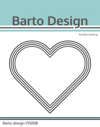 Billede: skæreskabelon 2 hjerter med stitch, Barto Design Dies 
