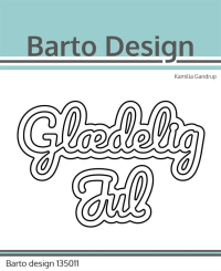Billede: skæreskabelon Glædelig Jul med skygge, Barto Design Dies 