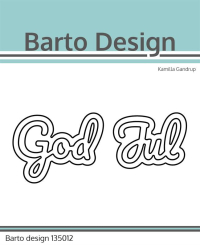 Billede: skæreskabelon God Jul med skygge, Barto Design Dies 