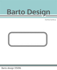 Billede: skæreskabelon banner med dots rundt i kanten, Barto Design Dies 