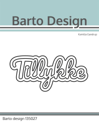 Billede: skæreskabelon Tillykke med skygge, Barto Design Dies 