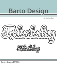 Billede: skæreskabelon 2 størrelser Fødselsdag med skygge, Barto Design Dies 