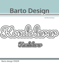 Billede: skæreskabelon Kondolerer med skygge i 2 størrelser, Barto Design Dies 