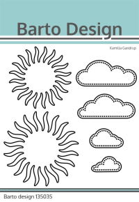 Billede: skæreskabelon 2 sole og 4 skyer, Barto Design Dies 